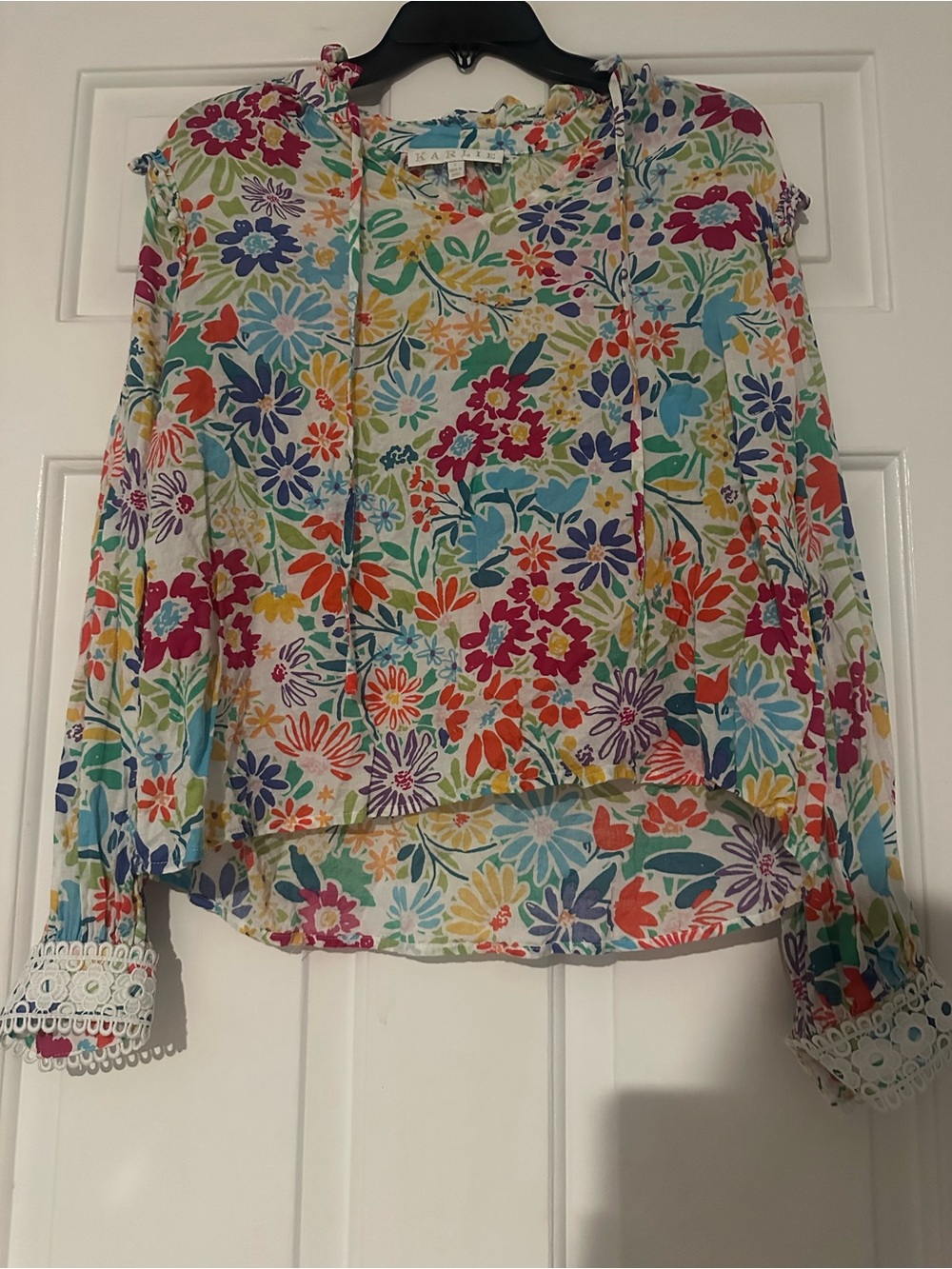 Karlie Multicolor Floral Long-Sleeve Blouse
